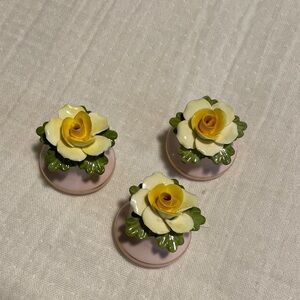 Vintage Aynsley bone china  Rose Ceramic Salt or pepper shaker